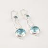 Sky Blue Topaz Gemstone 925 Sterling Silver Jewelry Handmade Long Earrings 2.50" EE-132-11