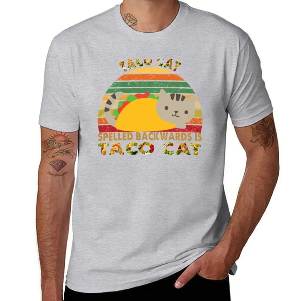 TACO CAT SPELLED BACKWARDS IS TACO CAT CINCO DE MAYO MEXICAN GIFTS T-Shirt New Edition Mens Graphic T-shirts Hip Hop