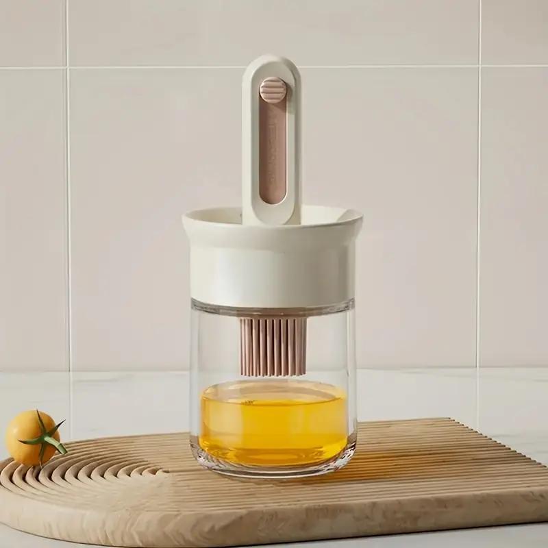 2-in-1 Silicone Basting Brush with Oil Bottle Kitchen Food Grade BBQ Pastry Brush Heat Resistant Cooking Tools