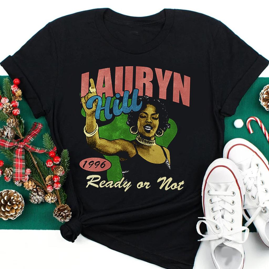Neues Lauryn Hill 1996 Ready or Not Unisex Alle Größen Schwarzes T-Shirt D2305