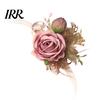 Durable Flower Pin Rose Bud Wedding Set, Wrist Corsage for Bride Bridesmaid High Simulation & Boutonniere Groom Groomsman, Artificial Silk Floral