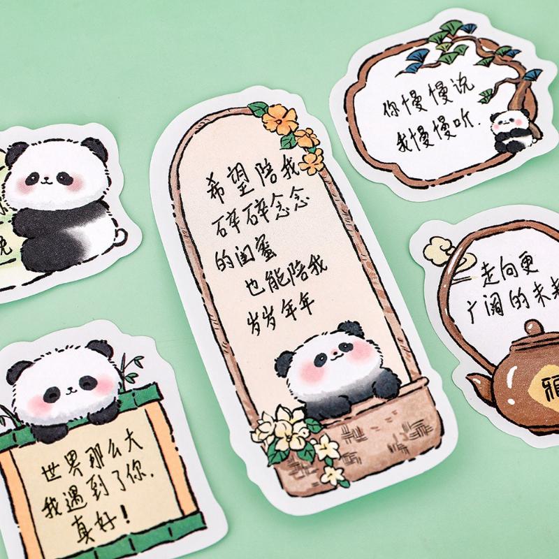 Gift Ins Cartoon Panda Combination Student High Looking Inspirational Kawai Stationery Notes Cute Messages Notes Lovely Memo Pad