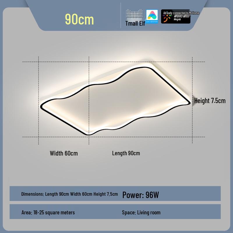Modern Smart Ceiling Lamp with Voice Control for Living Room