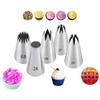 5-teiliges Großformat-Kuchen-Dekorations-Spritzbeutel-Tüllen-Set Langlebiger Edelstahl für Zuckerguss Fondant Cupcake-Dekoration