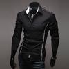 Men Shirt Single-breasted Business Formal Slim Autumn Shirt for Work