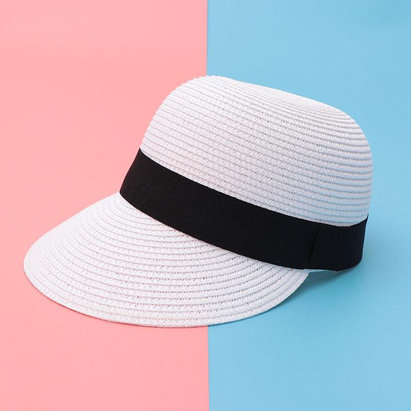 2021 New Straw Hat Woman Outdoor Student Casual Sun Hats Sunscreen Summer Baseball Cap Fashion Lovely Peaked Cap for Women