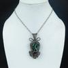 Malachite Pendant, 999 Copper Wire Wrapped Pendant Jewelry. Gift For Women Handmade Pendant Gemstone Jewelry