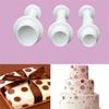 Round Flower Sugarcraft Fondant Cutter Plastic Heart Cake Mold DIY Fondant Cake Decorating Tools Plunger Paste Sugar Craft Die