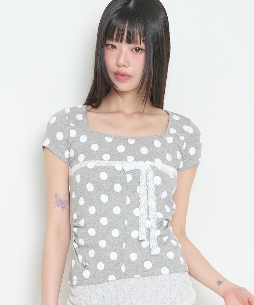 ILLIGO Pattern Point Top Dot Melange