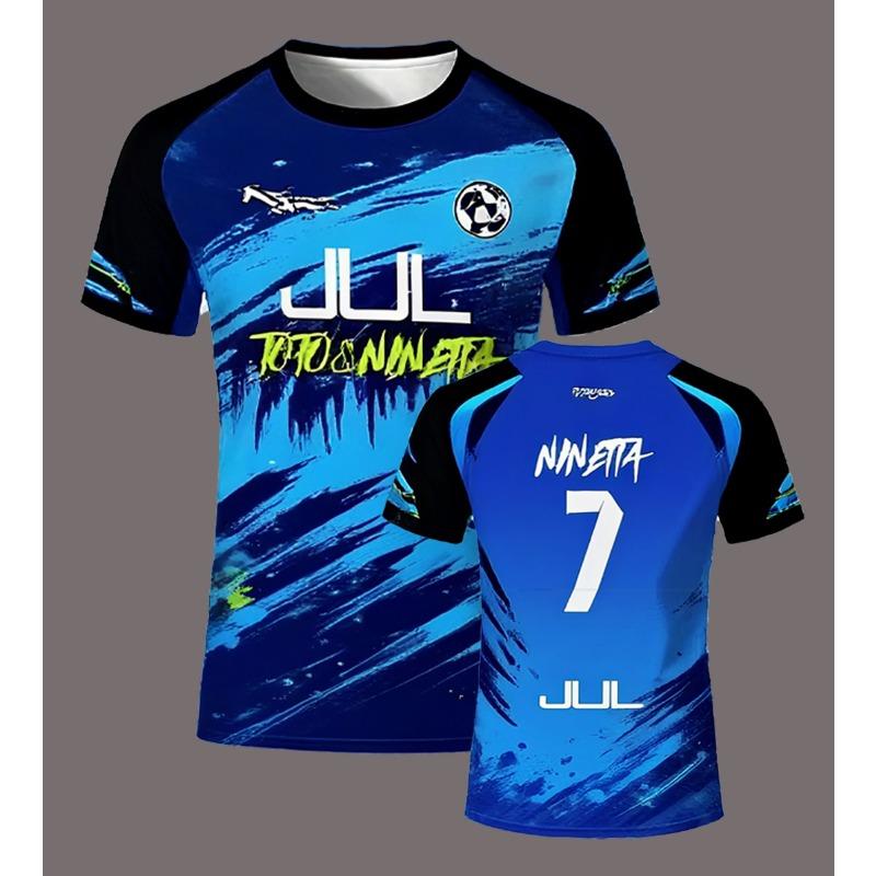 JUL 3D Series 90-Minute Football T-Shirt, Loose-Fit Crew Neck T-Shirt