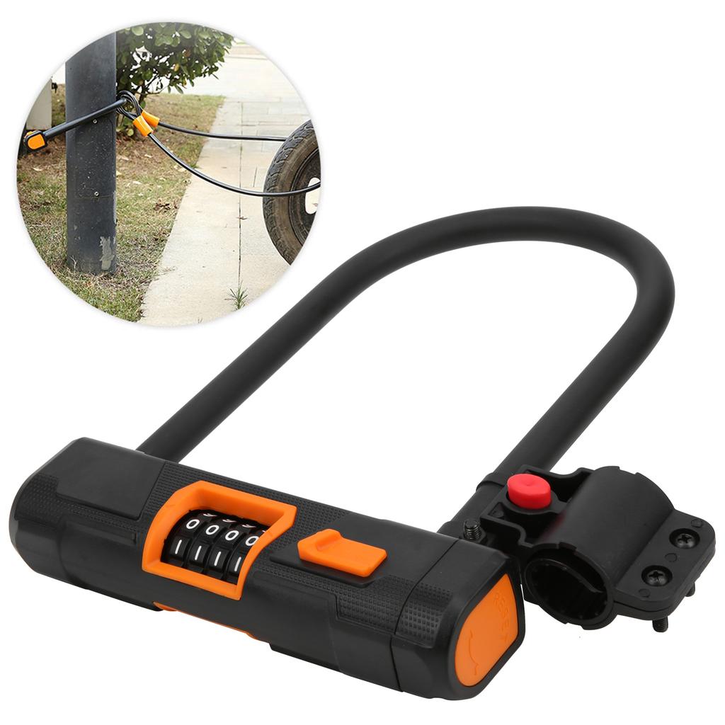 Bike U Lock Bicycle Cycling Steel AntiTheft Bicycle Security Lock Cycling Safety Accessory