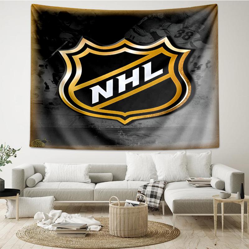 1PC Nhl Hockey League Emblem Tapestry Accessories Playroom Tapestry, for Bedroom,Livingroom, dormitory Room Wall Decor Fan Birthday Gifts