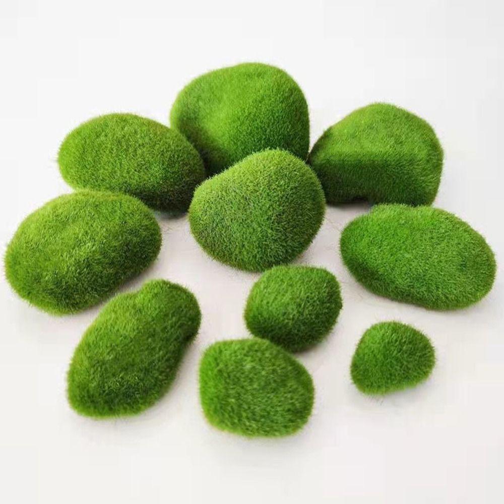 Green Artificial Moss Rocks Micro Landscape Decor Fake Moss Stone Micro Landscape