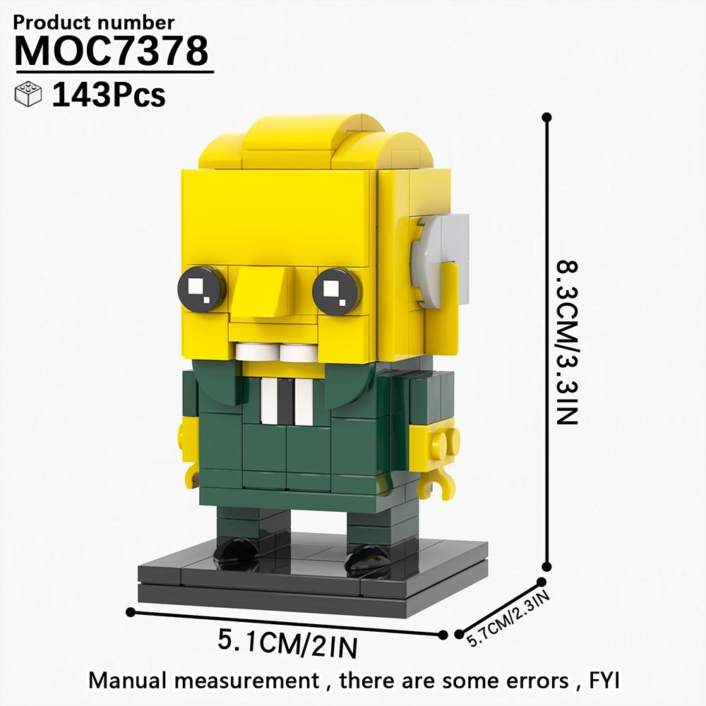 MOOXI Simpson Brickheadzed DIY Diorama Assembly Model Kit For Adults Building Blocks Set Children Toy MOC Bricks Montessori Gift