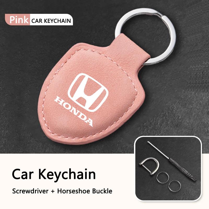 Car Keychain Holder KeyRing Protection Decoration For Honda Civic FIT Accord Prelude CRV 5th City CRZ CRX Jazz HRV Pilot Odyssey XD9