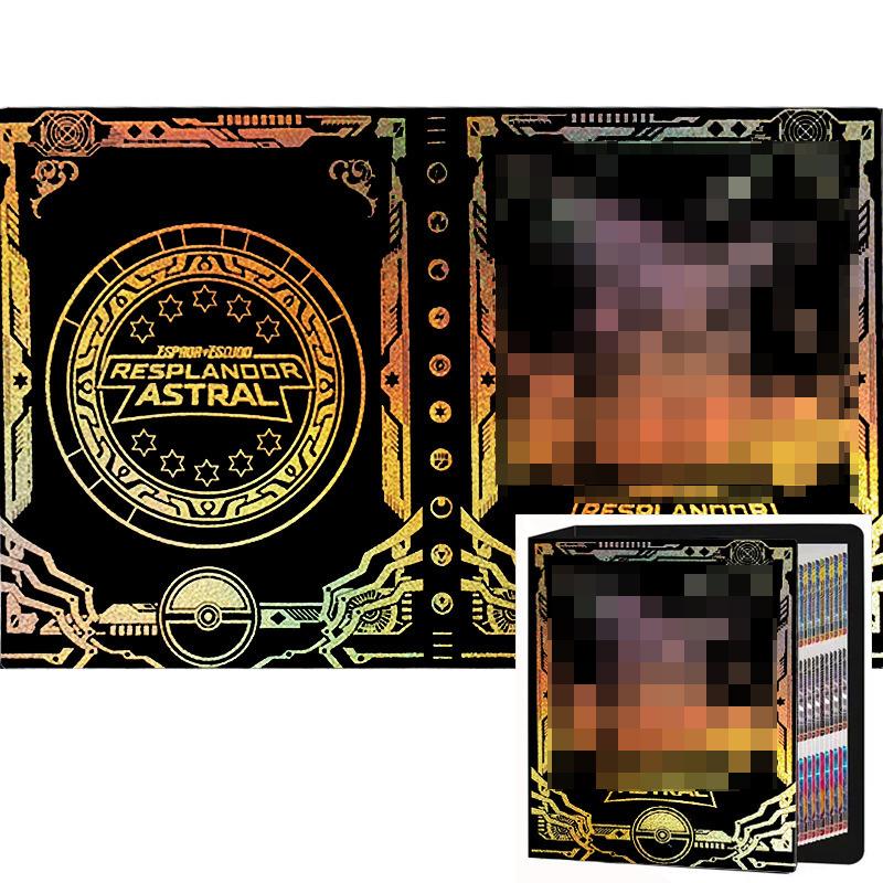 Premium 540-Card Trading Card Album for Pokemon & TCG Collectors, Gold Foil Cover Card Binder, Anime Card Holder Case