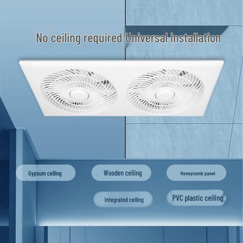 Integrated Ceiling Cooling Fan for Kitchen and Bathroom - 300x600 Plasterboard