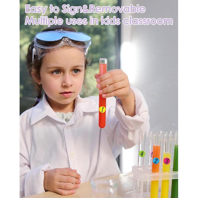 3/4" Color Dot Stickers Removable Adhesive Markers Label for Garage Sale Kids Classroom Toddlers Preschool The Office Waterproof Sticky Small Round