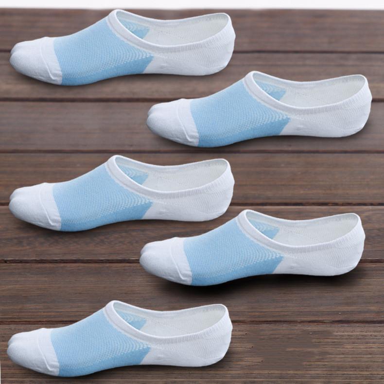 5 pairs of men's summer shallow mouth youth short socks invisible student low cut thin style