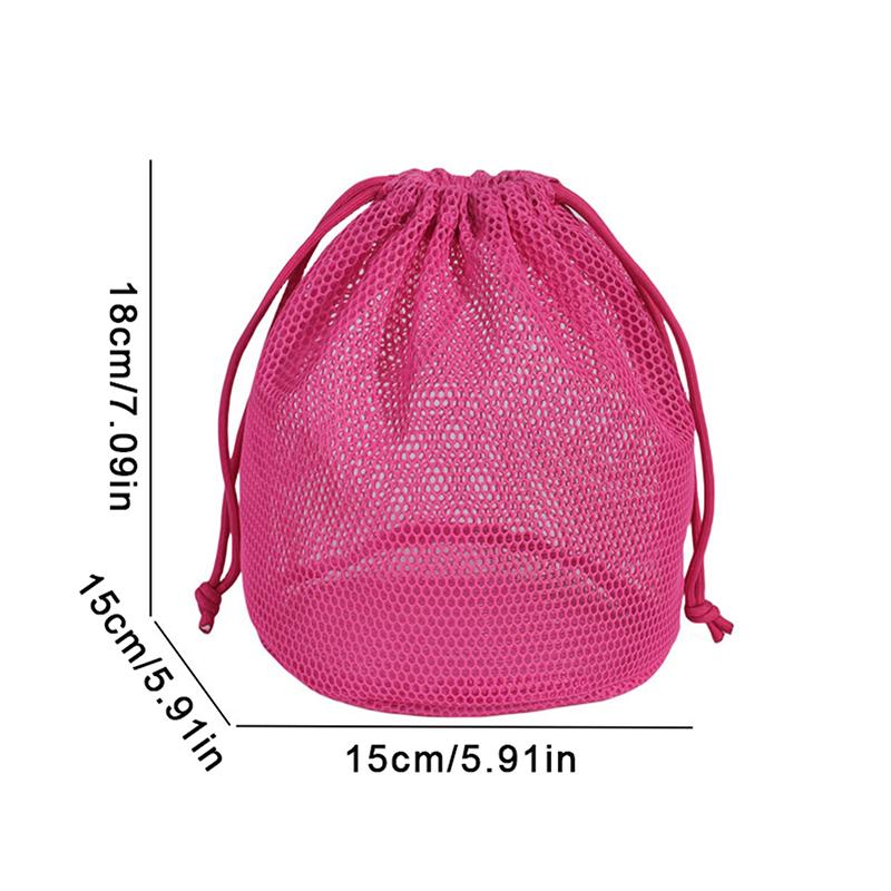 

Дорожная большая вместительная сетчатая нейлоновая косметичка-органайзер, складная повседневная сетчатая сумка на шнурке, веревочный комплект, карманная сумка для купания и стирки 18cm розы красного