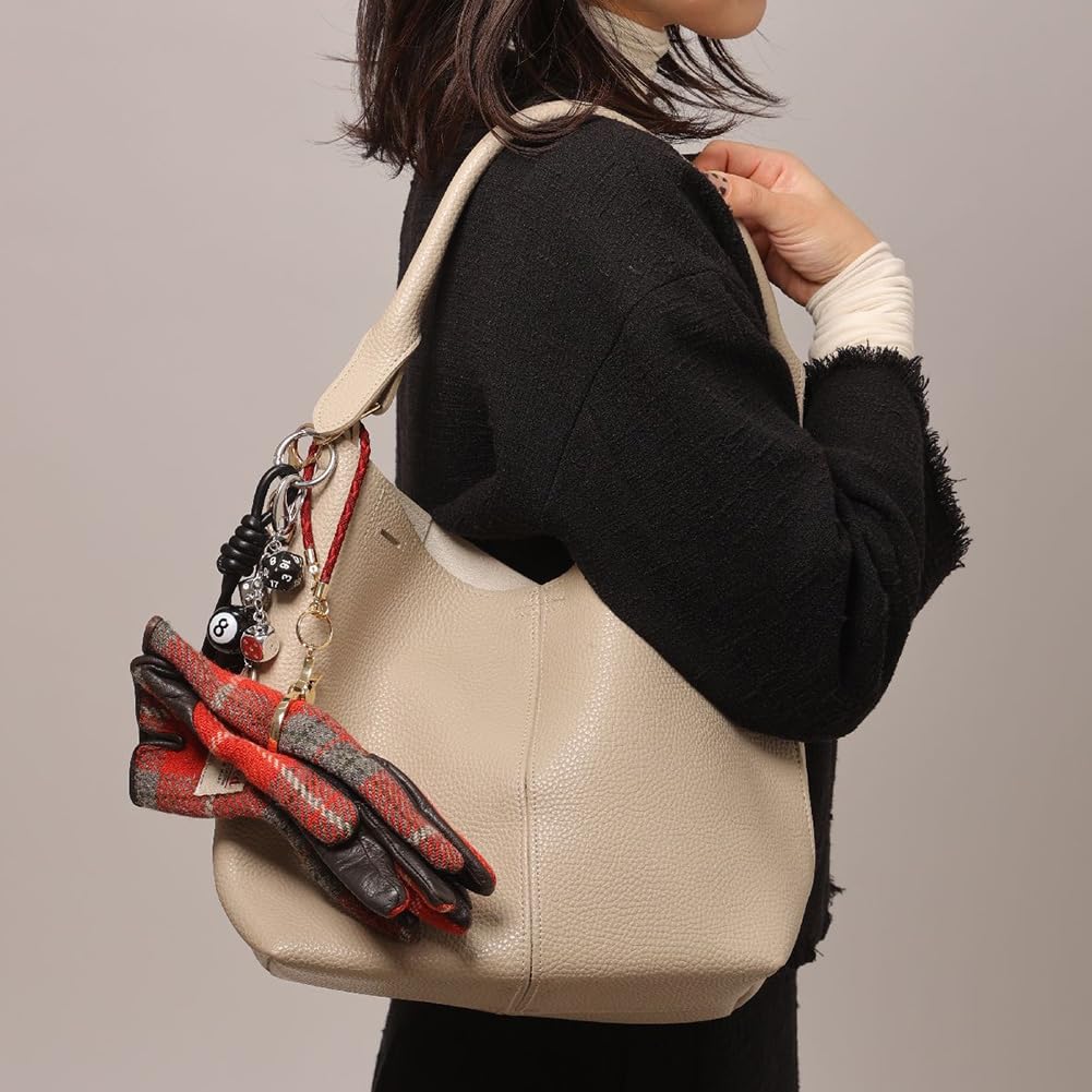 Flätad Snöre Handske Handske 6 Vardaglig Tillverkad i Japan [R-days Daikanyama] Hållare, Klämma, Färger, Dam, Enkel, Formell, Accessoar, (grå)