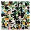 60 Cross-Border Plant & Black Cat Graffiti Cartoon Stickers: Ideal for Suitcases & Phones