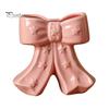 Dried Flower Holder Ceramic Bow Vase with Star, Decorative Flowers Vase, Creative French Style Arrangement for Living Room Table Centerpiece