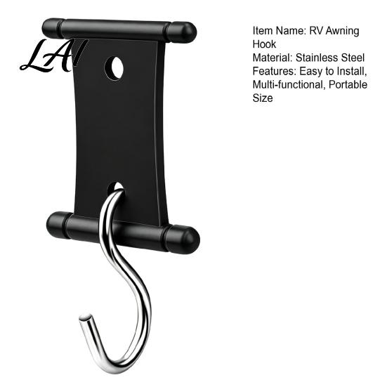 RV Awning Hangers 1/16Pcs Hook for Lights Light Holder Clothing Hooks Drying Hanger Plastic Metal S-Shaped Hook Accessory Campervan Accessories
