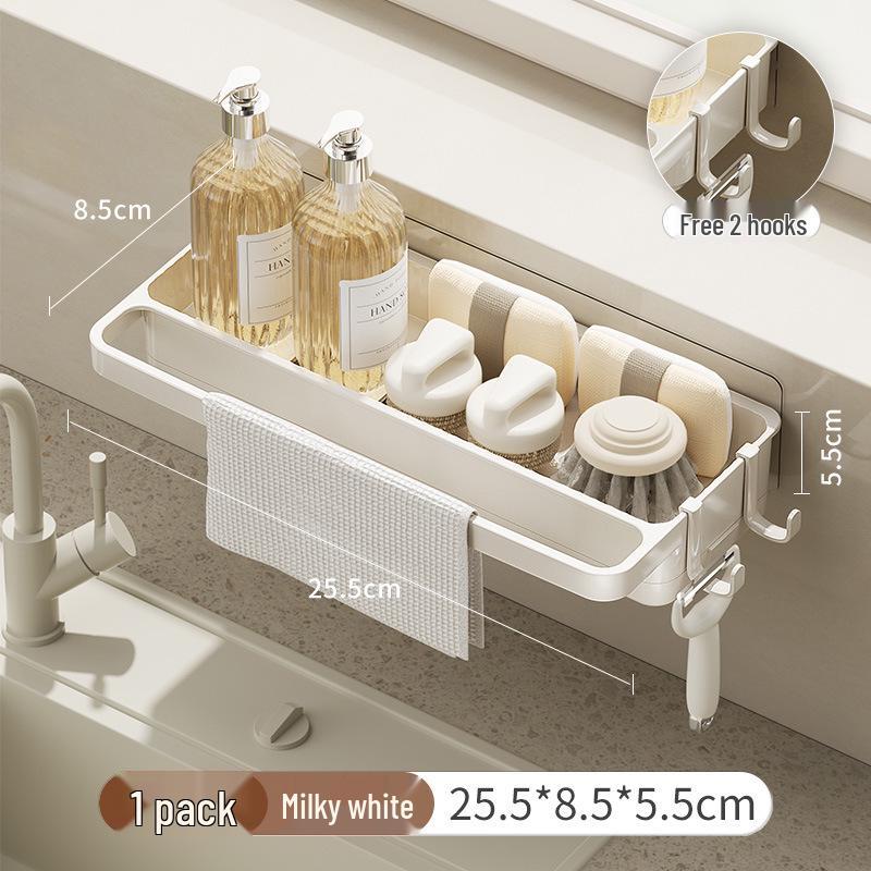 

He Dou Wall-Mounted Kitchen Storage Rack for Sponges and Rags