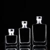 Handun Transparent Glass Bottle with Glass Cap