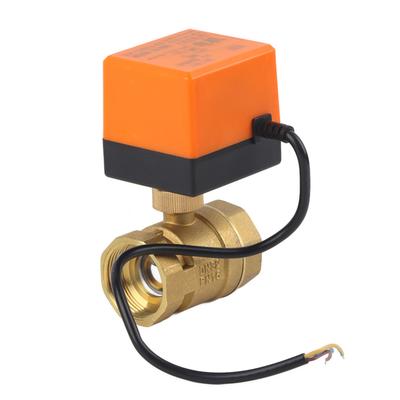 1pc AC 220V G1 1 4 DN32 2 Way 3 Wire 2 Point Control Brass Electrical Motorized Ball Valve
