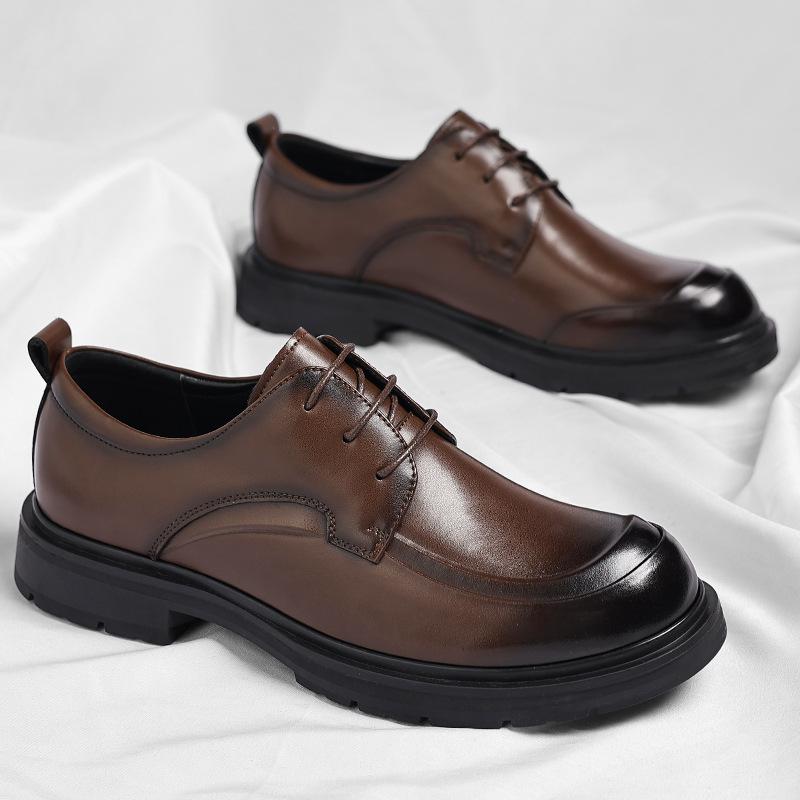 Wenzhou Leather Shoes Men's Summer New Leather Shoes Business Dress Men's Hollow Breathable Trend Hole Shoes
