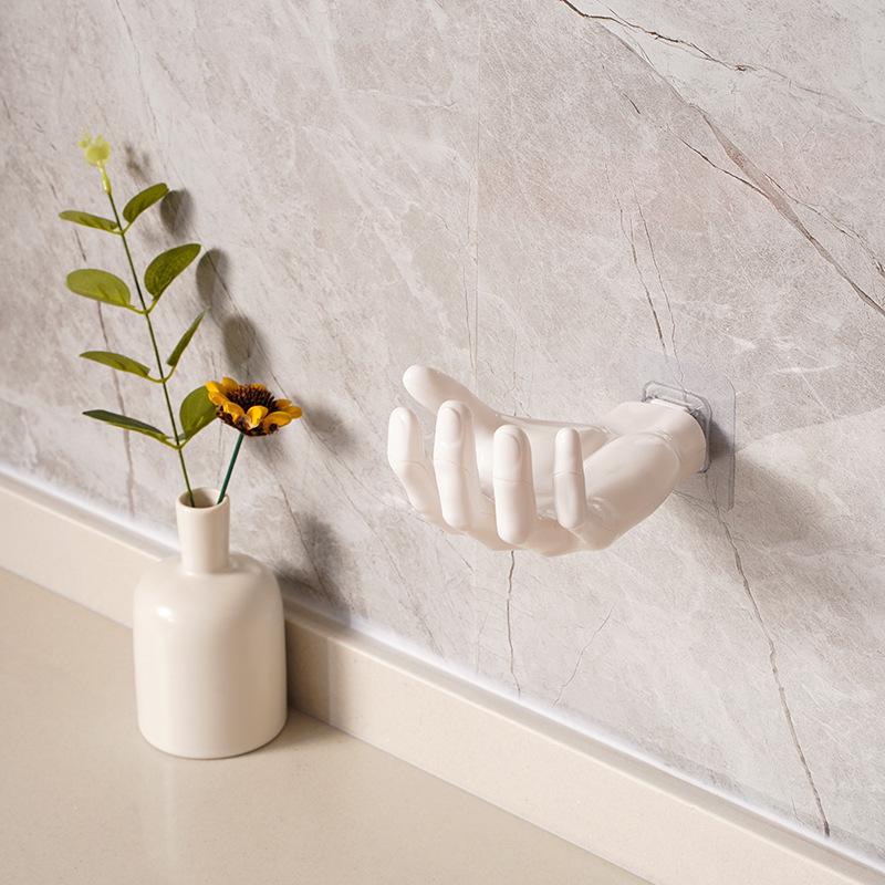 Punch-Free Traceless Wall Hook: Hand-Shaped Storage for Keys and Bathroom Essentials