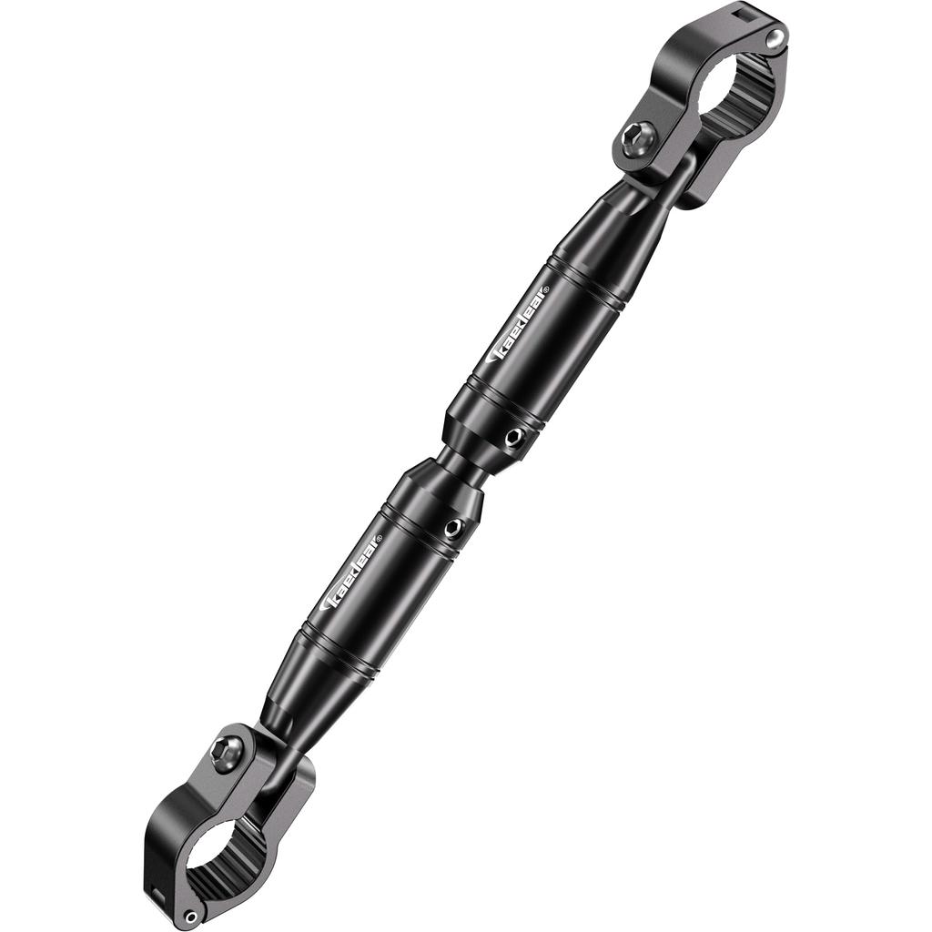 Kaedear Motorrad Lenker Standard Klemme Stange Länge Strebe, Verstellbar, 22,2mm, Aluminium, Halterung, 330-200mm, KDR-HB1 (Schwarz)