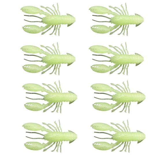 8Pcs Soft Baits Fishing Lures Realistic Looking Vivid Color Mini Size Portable Shrimp Fake Baits Artificial Lures