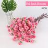 Silk Begonia Artificial Black Rose Floral Arrangement with Peach Blossom and Orchid