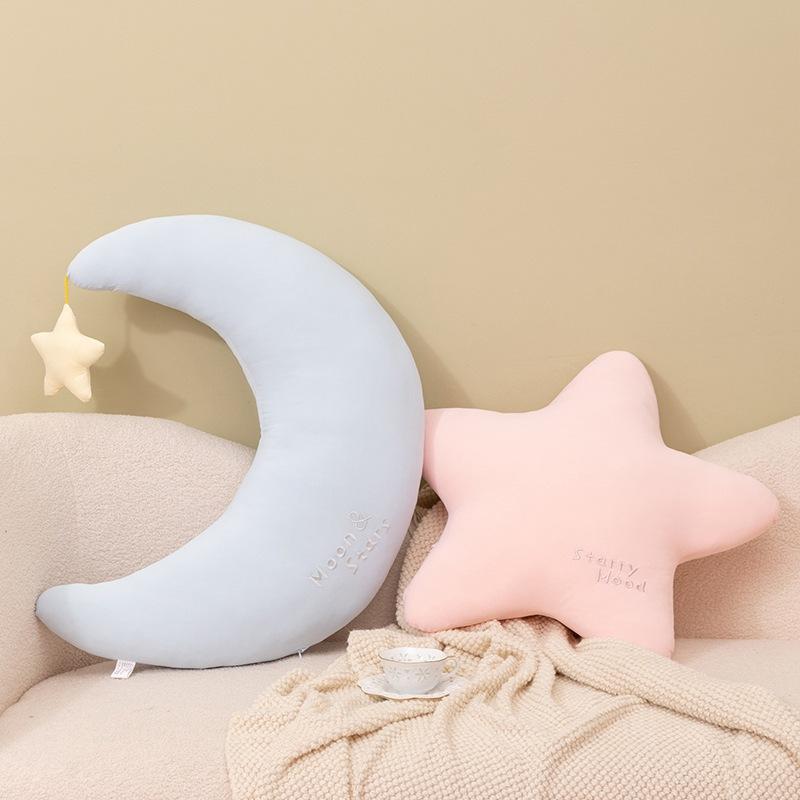 Girl Heart Ice Silk Star Moon Throw Pillow Plush Toy Home Sofa Pillow Cushion Girl Soothing Doll