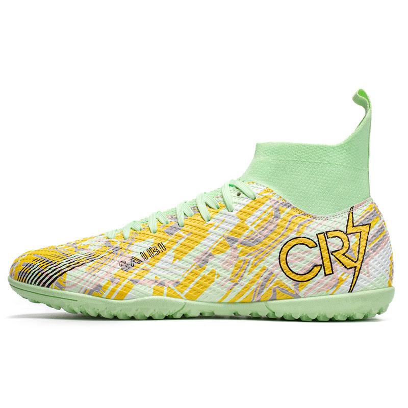 Chaussures de Football Homme Sports Fg/Ag Crampons Longs Adulte Gazon Artificiel Durables Entraînement Chaussures Spécifiques Montantes Chaussures Antidérapantes