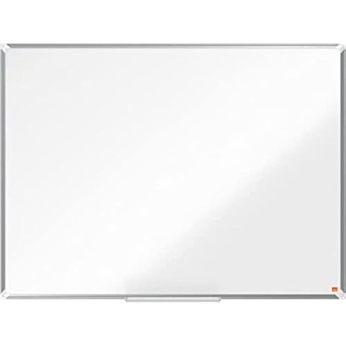 Tableau Blanc Magnétique Émaillé - NOBO - 1200 x 900mm - Cadre Aluminium - Garantie 25 ans
