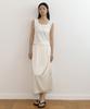 Lingseoul Silky Banding Skirt-Cream