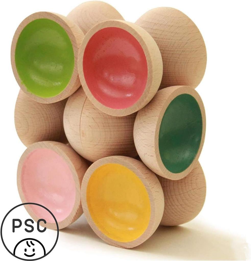 Cup Stacking Blocks - Japan Good Toy Award Winner - Wooden Toy - Educational Toy - Stacking Blocks - Baby - Ranking - Ages 1, 1.5, 2, 3, 4, 5 - Boys a
