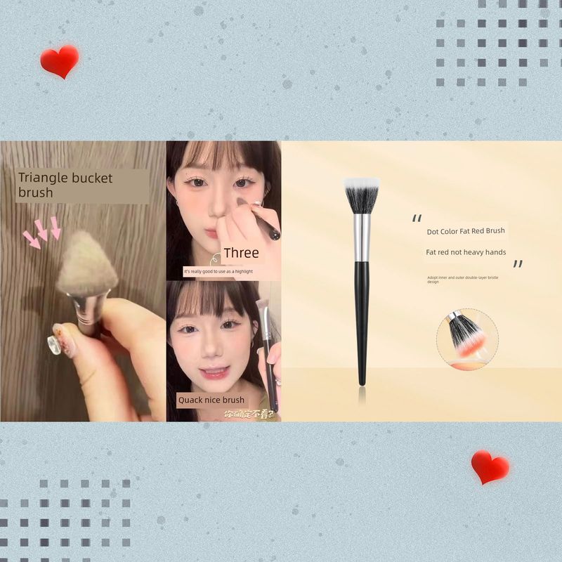 

Brightening Tear Groove French Pattern Makeup Brush Concealer Highlight Triangular Highlight Iron Brush + Stipple Brush