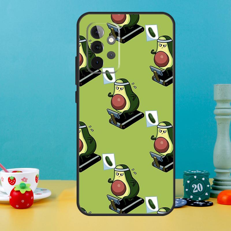 

cute cartoon Avocado Fitness Case For Samsung Galaxy A25 A54 A34 A14 A52 A32 A12 A13 A33 A53 A15 A16 A36 A56 A26 A05 A35 A55 Samsung A26