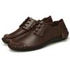 Men Genuine Leather Casual Shoes Lace-up Handmade Flat Shoes Male Office Work Shoes Men's Sneakers Zapatillas Big Size 38-48