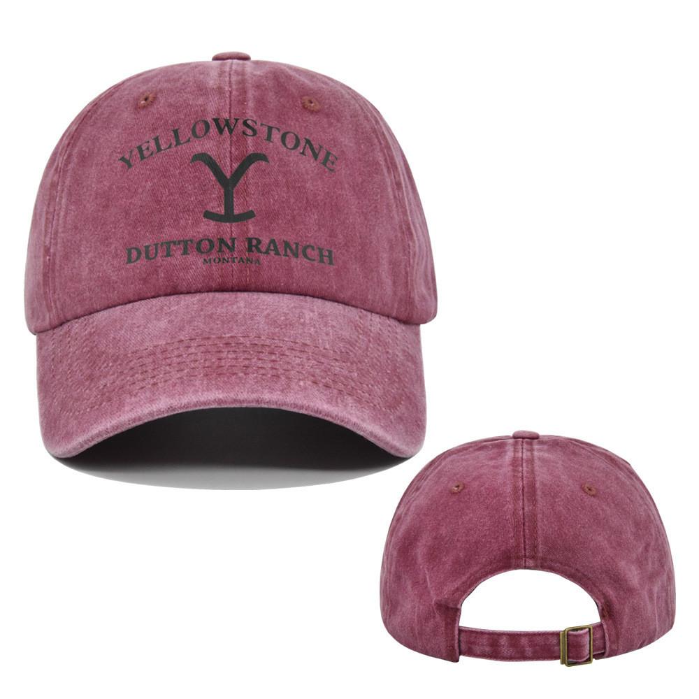 Stone Yellow Letter Embroidery Baseball Cap Sun Protection Breathable Gift Hat