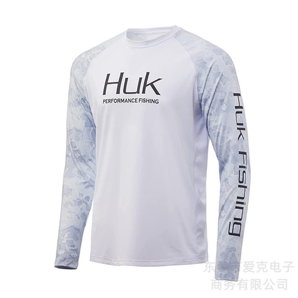 HUK fishing suit quick-drying long-sleeved summer outdoor sunscreen suit sportswear Luya fishing shirt breathable T-shirt men