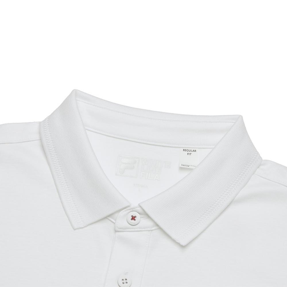 Fila White Series Classic Simple Versatile Short Sleeve Polo Shirt Men Polo Shirts F61M523102F-WT