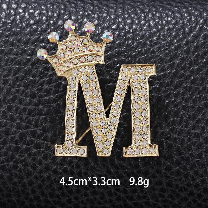 Unisex Versatile English Letter Brooch Lapel Pin for Suits and Clothing