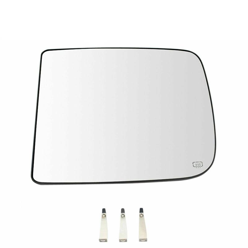 Vyhřívané sklo zrcátka pro tažný vůz LH+RH s upevňovacími klipy pro Ram 1500 2500 3500 11-18 Bezpečné náhradní sklo zrcátka na straně řidiče a spolujezdce pro nákladní vůz