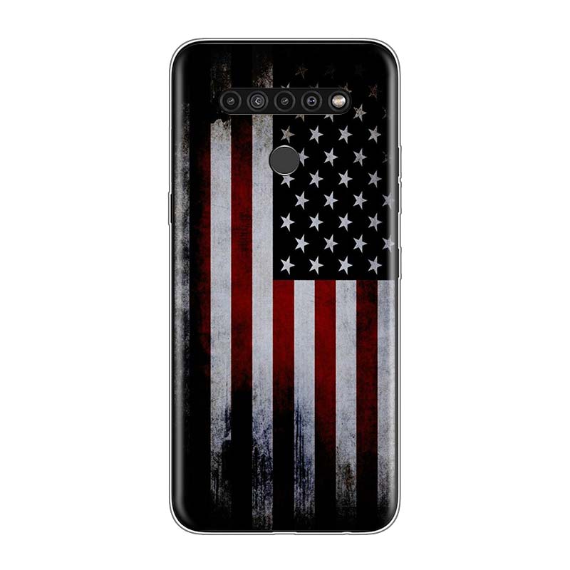 Thin Blue Line American Flag For LG V60 V50S V50 G8X G8S G8 G7 ThinQ 5G K61 K51S K41S K30 K20 Q60 Q9 Soft Phone Case